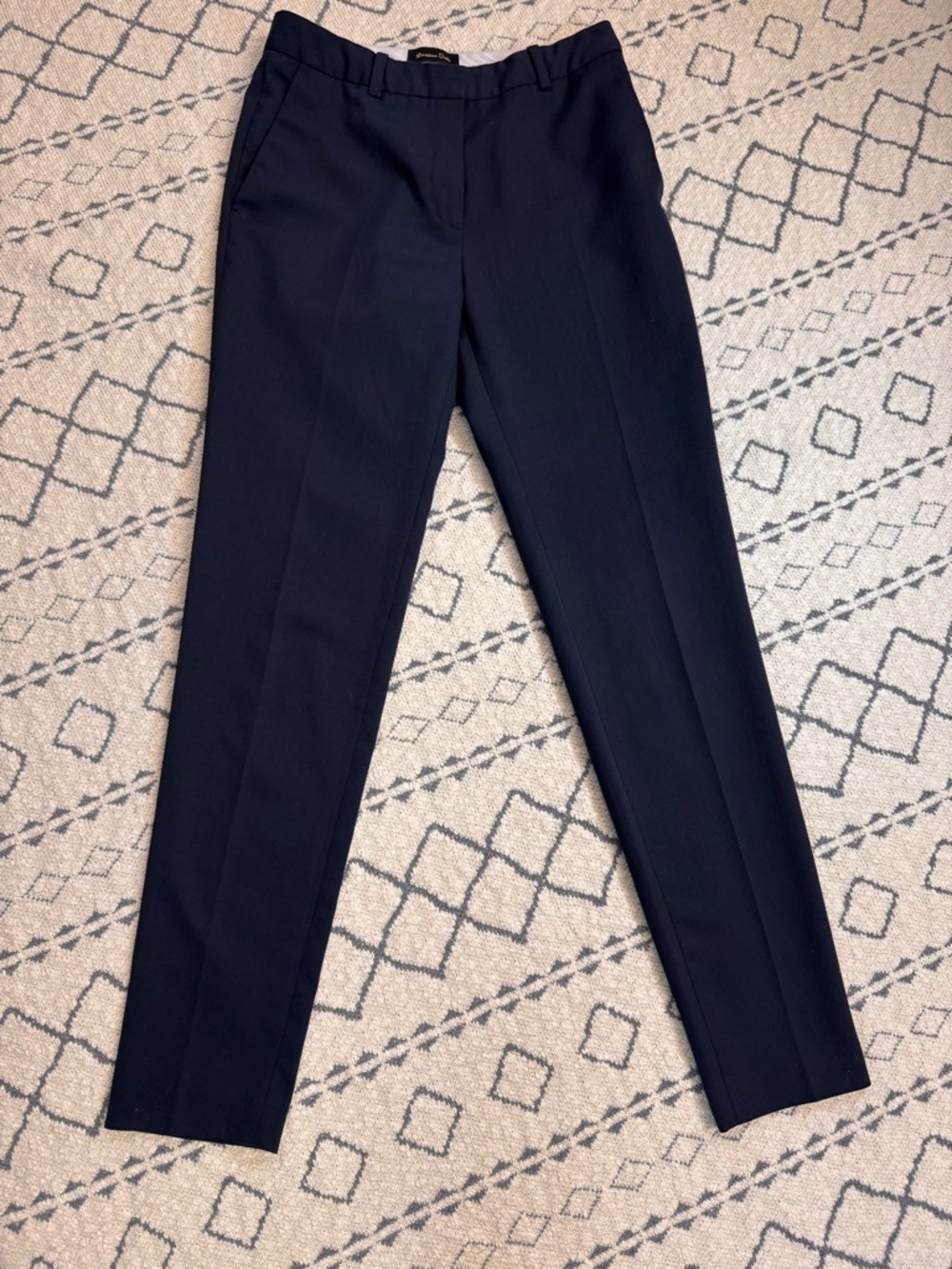 Massimo Dutti Navy Boot Cut Dress Pants